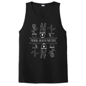 Floral Mental Health Adult and  Mental Health Awareness PosiCharge Competitor Tank