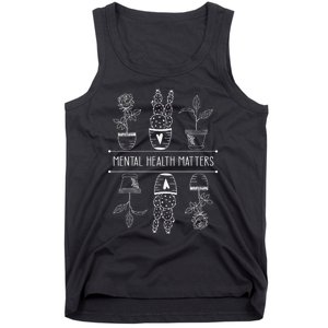 Floral Mental Health Adult and  Mental Health Awareness Tank Top