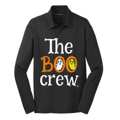 Family Matching Halloween The Boo Crew Silk Touch Performance Long Sleeve Polo