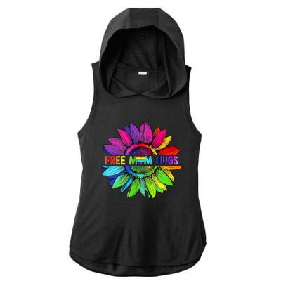 Free Mom Hugs Lgbt Pride Mom Daisy Rainbow Flower Mother Day Ladies PosiCharge Tri-Blend Wicking Draft Hoodie Tank