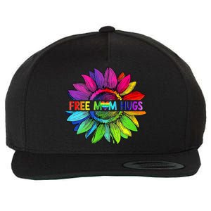 Free Mom Hugs Lgbt Pride Mom Daisy Rainbow Flower Mother Day Wool Snapback Cap