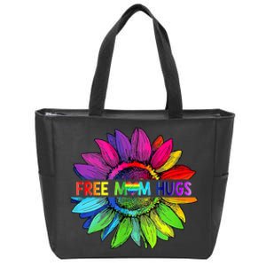 Free Mom Hugs Lgbt Pride Mom Daisy Rainbow Flower Mother Day Zip Tote Bag