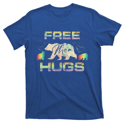 Free Mom Hugs Mama Bear Rainbow Colour Hearts Meaningful Gift T-Shirt