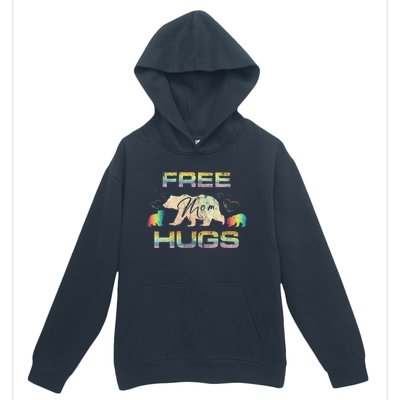 Free Mom Hugs Mama Bear Rainbow Colour Hearts Meaningful Gift Urban Pullover Hoodie