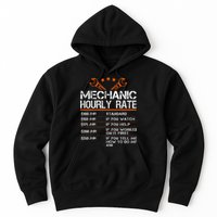Funny Mechanic Hourly Rate Car Auto Repairman Labor Rates Hoodie