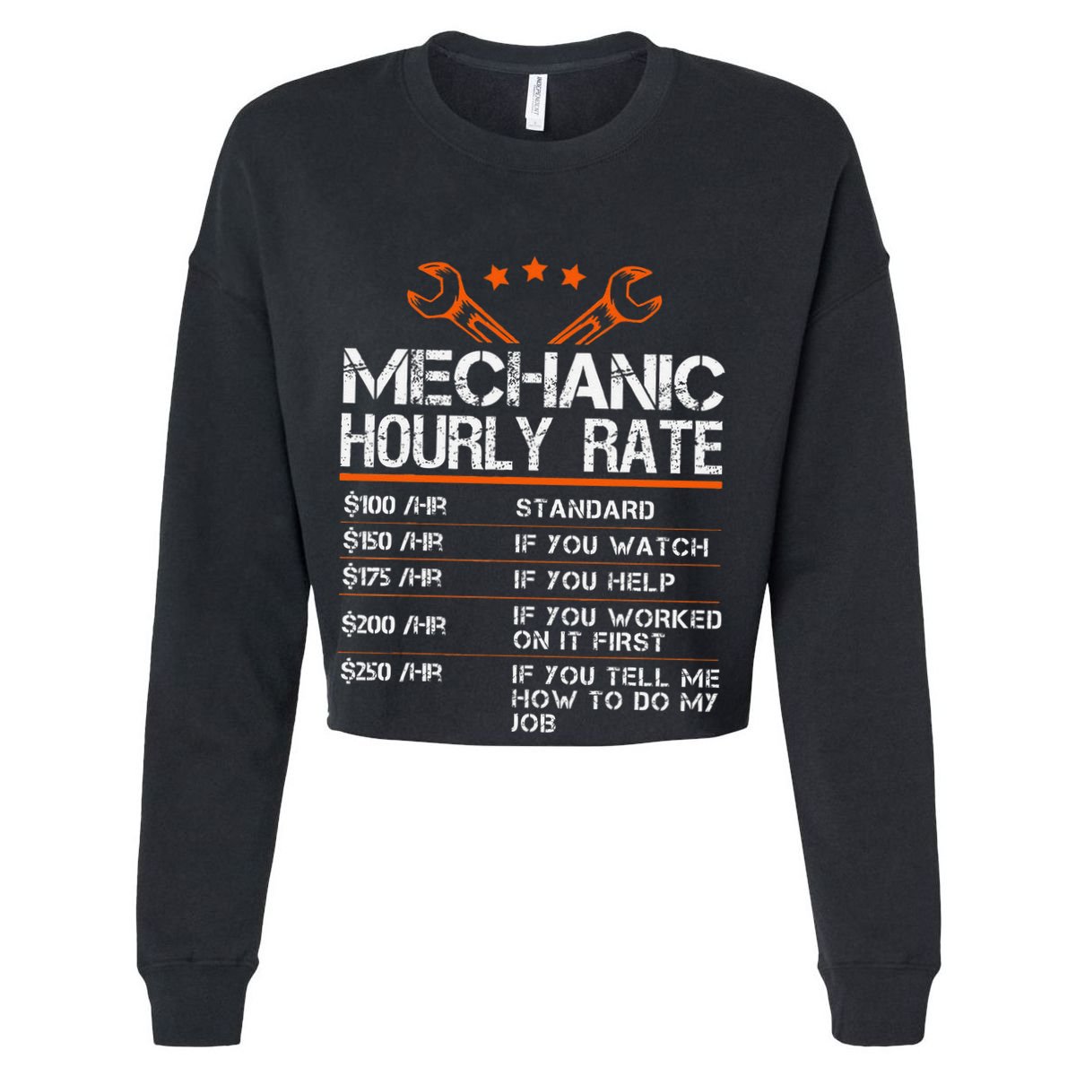 Funny Mechanic Hourly Rate Car Auto Repairman Labor Rates Hoodie
