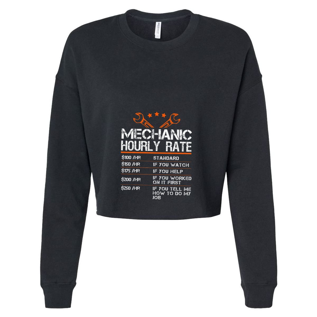 Funny Mechanic Hourly Rate Car Auto Repairman Labor Rates Hoodie