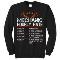 Funny Mechanic Hourly Rate Car Auto Repairman Labor Rates Sweatshirt