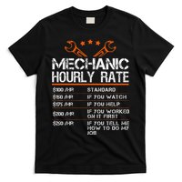 Funny Mechanic Hourly Rate Car Auto Repairman Labor Rates T-Shirt