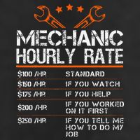 Funny Mechanic Hourly Rate Car Auto Repairman Labor Rates 11oz C Handle Ceramic Mug