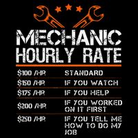 Funny Mechanic Hourly Rate Car Auto Repairman Labor Rates Drawstring Bag