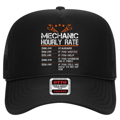 Funny Mechanic Hourly Rate Car Auto Repairman Labor Rates Hat