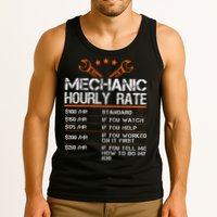 Funny Mechanic Hourly Rate Car Auto Repairman Labor Rates Tank Top