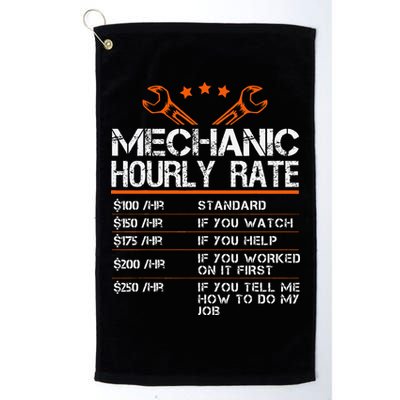 Funny Mechanic Hourly Rate Car Auto Repairman Labor Rates Golf Towel