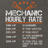 Funny Mechanic Hourly Rate Car Auto Repairman Labor Rates Cotton Canvas Backpack