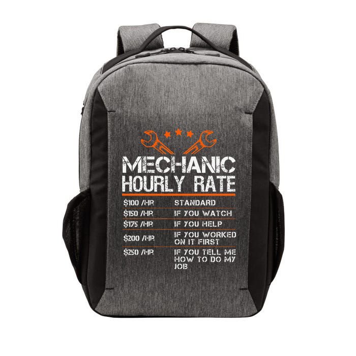 Funny Mechanic Hourly Rate Car Auto Repairman Labor Rates Vector Backpack