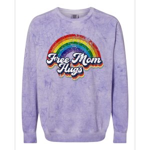 Free Mom Hugs Rainbow Heart LGBT Pride Month Colorblast Crewneck Sweatshirt