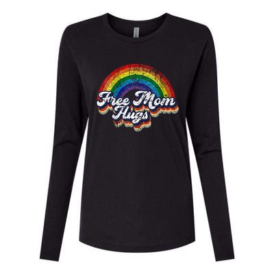 Free Mom Hugs Rainbow Heart LGBT Pride Month Womens Cotton Relaxed Long Sleeve T-Shirt