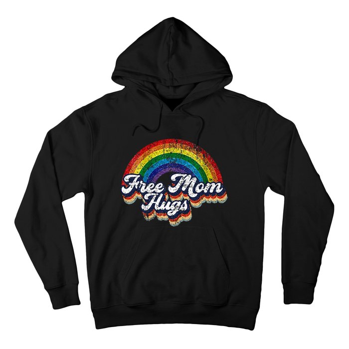 Free Mom Hugs Rainbow Heart LGBT Pride Month Hoodie