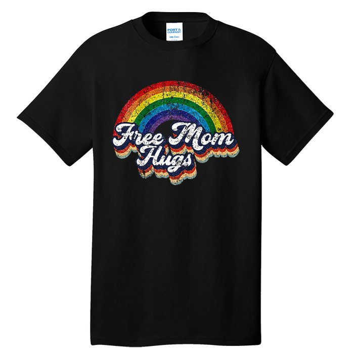 Free Mom Hugs Rainbow Heart LGBT Pride Month Tall T-Shirt