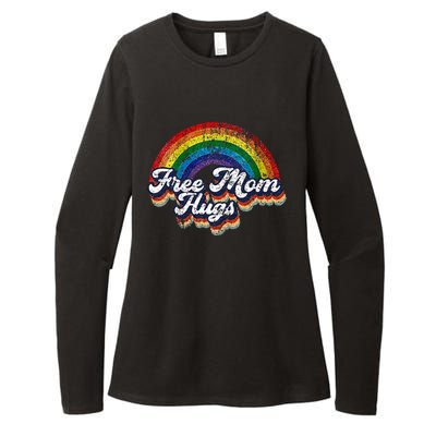 Free Mom Hugs Rainbow Heart LGBT Pride Month Womens CVC Long Sleeve Shirt