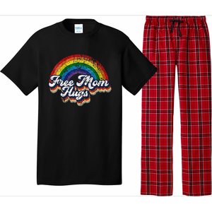 Free Mom Hugs Rainbow Heart LGBT Pride Month Pajama Set