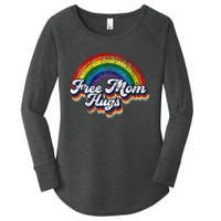 Free Mom Hugs Rainbow Heart LGBT Pride Month Women's Perfect Tri Tunic Long Sleeve Shirt