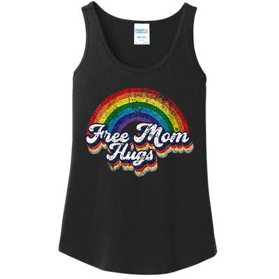 Free Mom Hugs Rainbow Heart LGBT Pride Month Ladies Essential Tank