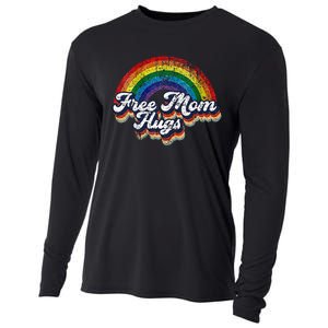 Free Mom Hugs Rainbow Heart LGBT Pride Month Cooling Performance Long Sleeve Crew