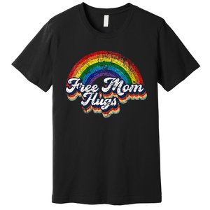 Free Mom Hugs Rainbow Heart LGBT Pride Month Premium T-Shirt