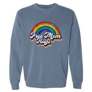 Free Mom Hugs Rainbow Heart LGBT Pride Month Garment-Dyed Sweatshirt