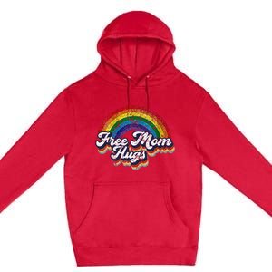 Free Mom Hugs Rainbow Heart LGBT Pride Month Premium Pullover Hoodie