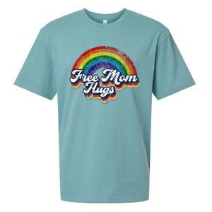 Free Mom Hugs Rainbow Heart LGBT Pride Month Sueded Cloud Jersey T-Shirt