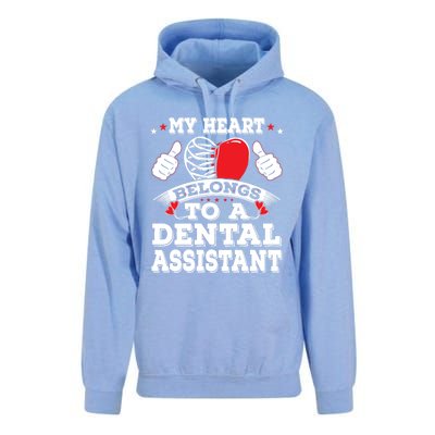 Funny My Heart Belongs To A Dental Assistant Valentines Day Great Gift Unisex Surf Hoodie