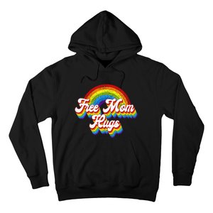 Free Mom Hugs Rainbow Retro LGBT Flag LGBT Pride Month Hoodie