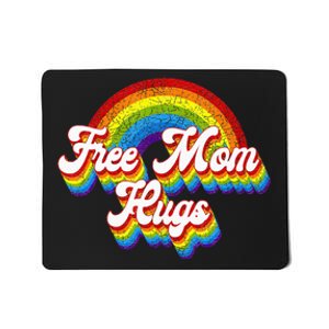 Free Mom Hugs Rainbow Retro LGBT Flag LGBT Pride Month Mousepad