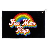 Free Mom Hugs Rainbow Retro LGBT Flag LGBT Pride Month Grommeted Golf Towel