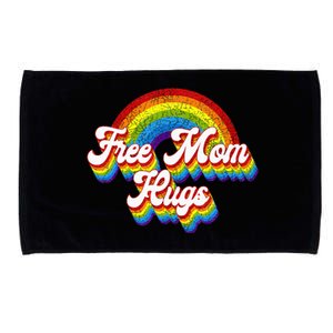 Free Mom Hugs Rainbow Retro LGBT Flag LGBT Pride Month Microfiber Hand Towel