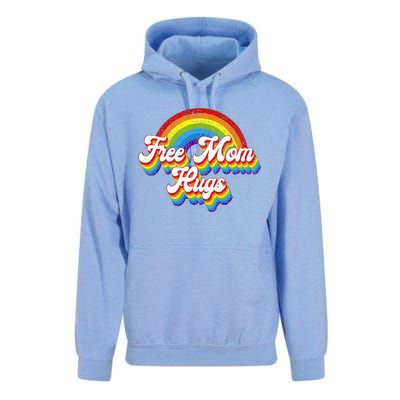 Free Mom Hugs Rainbow Retro LGBT Flag LGBT Pride Month Unisex Surf Hoodie