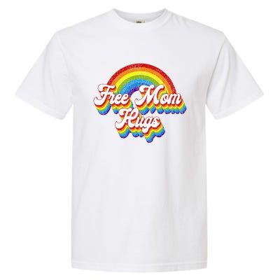 Free Mom Hugs Rainbow Retro LGBT Flag LGBT Pride Month Garment-Dyed Heavyweight T-Shirt