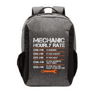 Funny Mechanic Hourly Rate Auto Repair Mechanic Labor Rates Vector Backpack