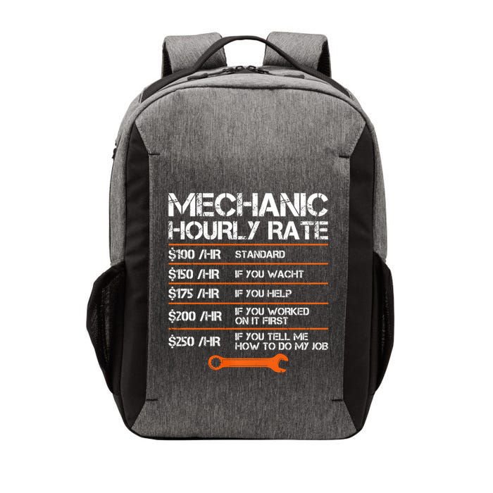 Funny Mechanic Hourly Rate Auto Repair Mechanic Labor Rates Vector Backpack