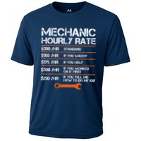 Funny Mechanic Hourly Rate Auto Repair Mechanic Labor Rates Cooling Performance Crew T-Shirt