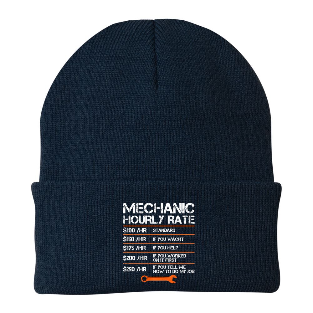 Funny Mechanic Hourly Rate Auto Repair Mechanic Labor Rates Beanie