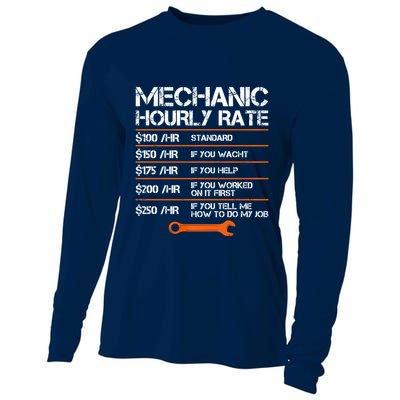 Funny Mechanic Hourly Rate Auto Repair Mechanic Labor Rates Cooling Performance Long Sleeve Crew