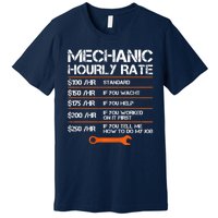 Funny Mechanic Hourly Rate Auto Repair Mechanic Labor Rates Premium T-Shirt