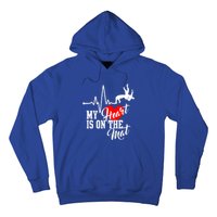 Funny My Heart Is Gift On The Mat Wrestling Mom Gift Hoodie