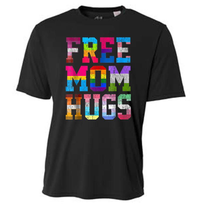 Free Mom Hugs For Pride Month Lgbt Mothers Day Gift Cooling Performance Crew T-Shirt