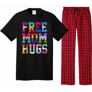 Free Mom Hugs For Pride Month Lgbt Mothers Day Gift Pajama Set