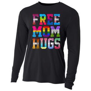 Free Mom Hugs For Pride Month Lgbt Mothers Day Gift Cooling Performance Long Sleeve Crew